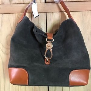Dooney and Bourke Charcoal Suede Hobo